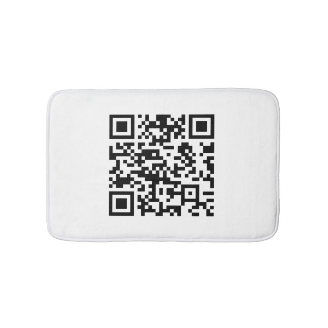 Instantly Created QR Code (by entering your URL) Bath Mat (Front)