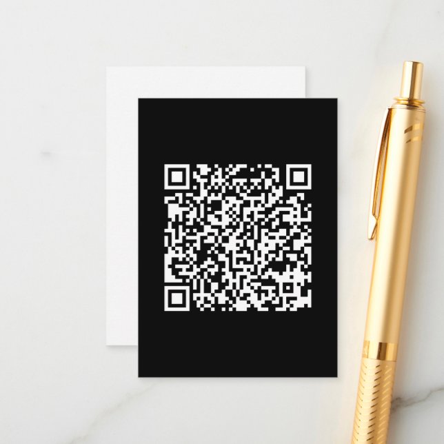 Instantly Created QR Code (by entering your URL) Enclosure Card (Front/Back In Situ)