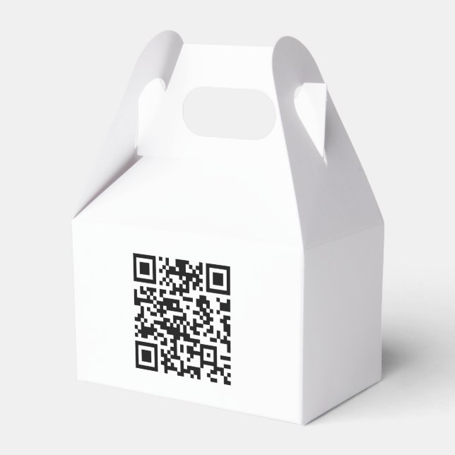 Instantly Created QR Code (by entering your URL) Favor Box (Front Side)