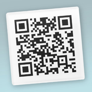 Instantly Created QR Code (by entering your URL) Glass Coaster
