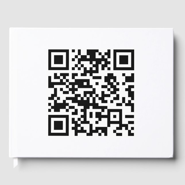 Instantly Created QR Code (by entering your URL) Guest Book (Front)