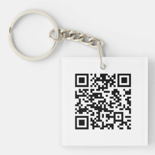 Instantly Created QR Code (by entering your URL) Keychain