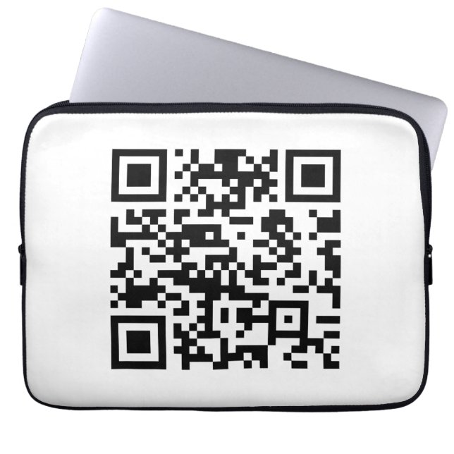 Instantly Created QR Code (by entering your URL) Laptop Sleeve (Front)