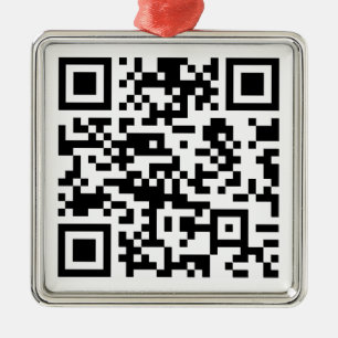 Instantly Created QR Code (by entering your URL) Metal Ornament
