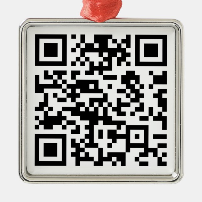 Instantly Created QR Code (by entering your URL) Metal Ornament (Front)