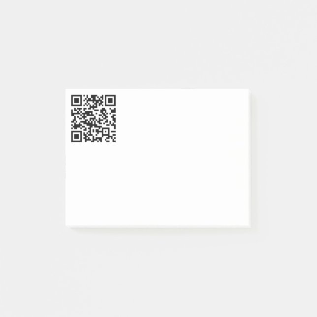 Instantly Created QR Code (by entering your URL) Post-it Notes (Front)