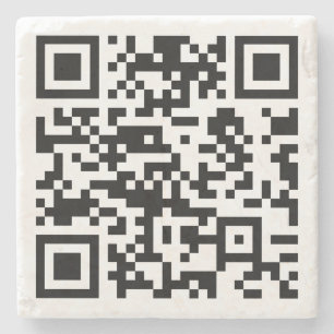 Instantly Created QR Code (by entering your URL) Stone Coaster