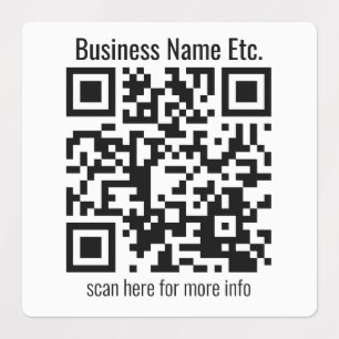 Instantly Editable QR Code & Business Name Etc.
