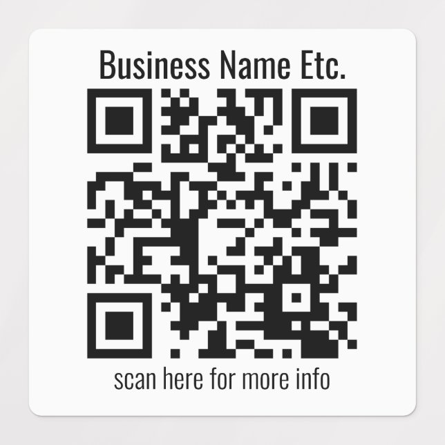 Instantly Editable QR Code & Business Name Etc. (Design 3)