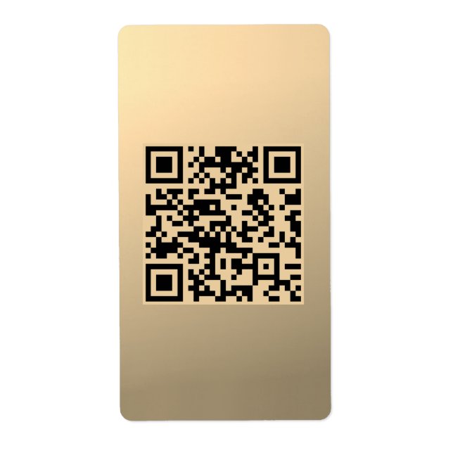 Instantly Editable QR code Template | Faux Gold (Front)