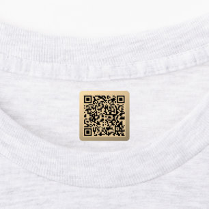 Instantly Editable QR code Template   Faux Gold