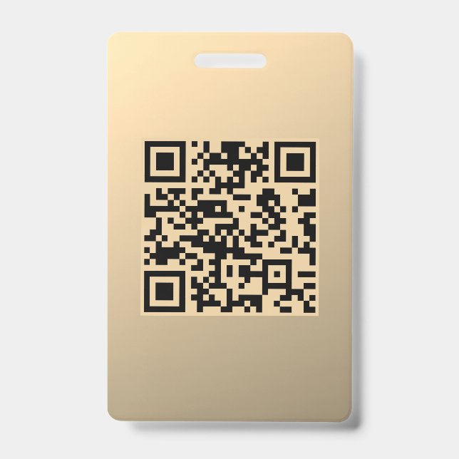 Instantly Editable QR code Template | Faux Gold Badge (Front)