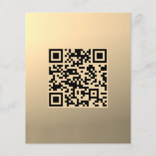 Instantly Editable QR code Template   Faux Gold Flyer