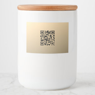 Instantly Editable QR code Template Faux Gold Food Label