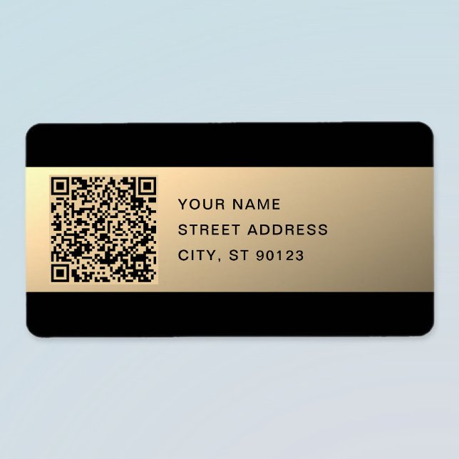 Instantly Editable QR code Template | Faux Gold Label (Creator Uploaded)