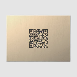 Instantly Editable QR code Template   Faux Gold Tissue Paper
