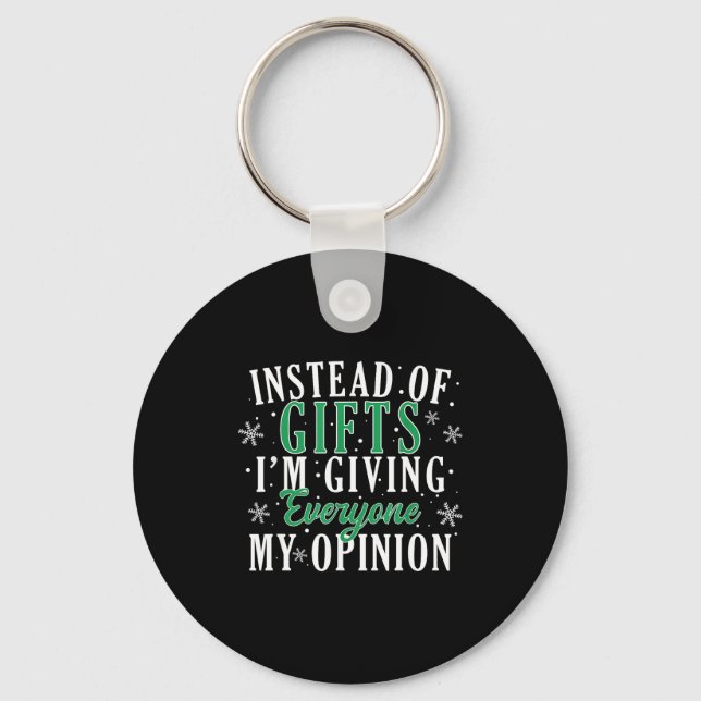 Instead Of I'm Giving Everyone My Onion Funny Xmas Keychain (Front)