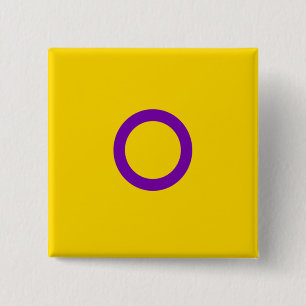 Instersex Flag 2 Inch Square Button