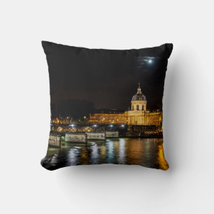 Institut de France and Pont des Arts - Paris Throw Pillow
