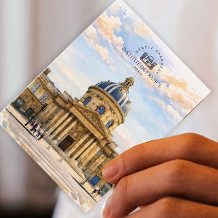 Institut De France, Paris Watercolor Landscape Postcard