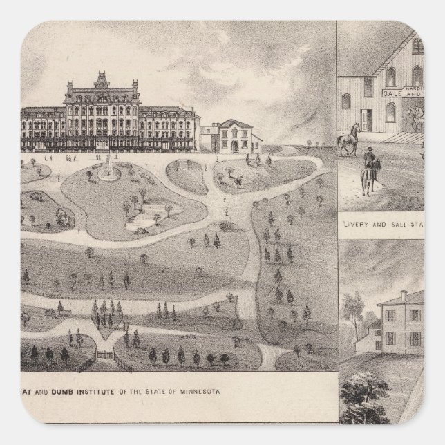 Institute of Disabilities in Minnesota Square Sticker (Front)