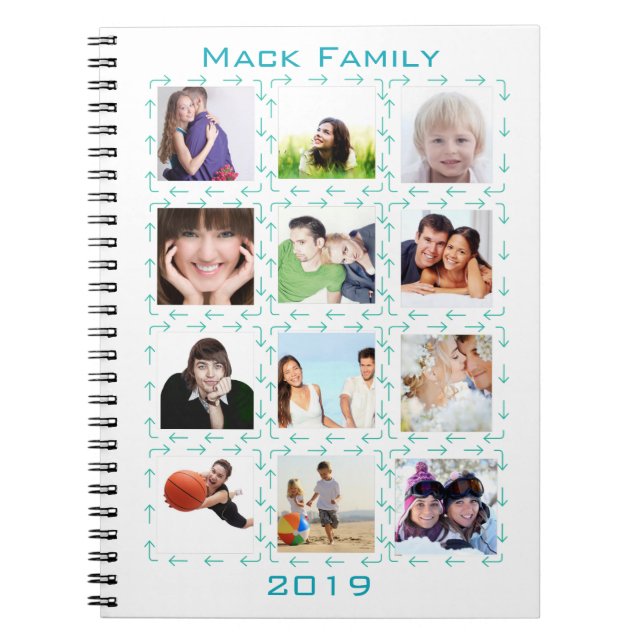 Instragram Modern Stylized Arrows Your Photos Notebook (Front)
