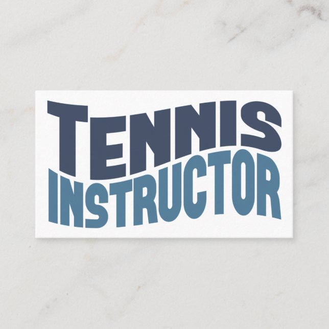 Instructeur de tennis Carte de visite (Devant)