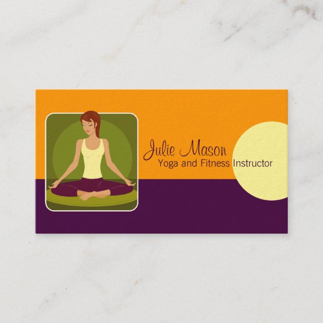 Instructeur de yoga Carte de visite (Devant)