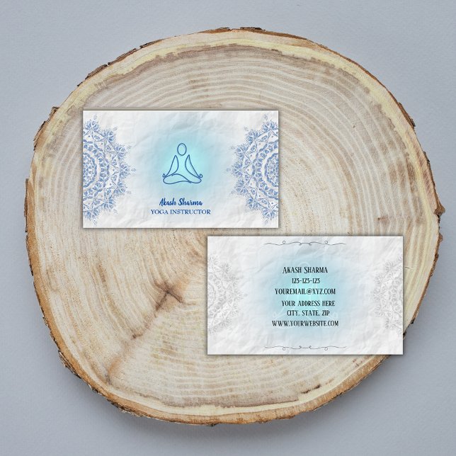 Instructeur de yoga Chakra Mandala Carte de visite (Créateur téléchargé)