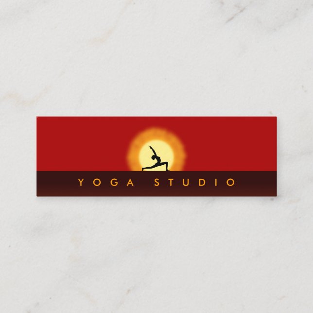 Instructeur de Yoga Sunrise Pose Carte de visite m (Devant)