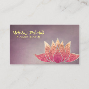 Instructeur de Yoga Vintage Lotus Flower Carte de 