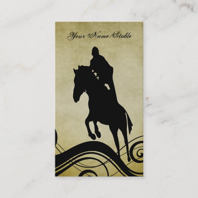 Instructeur d'équitation ou Carte de visite stable (Devant)