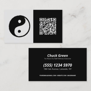 Instructeur en arts martiaux Carte de visite QR