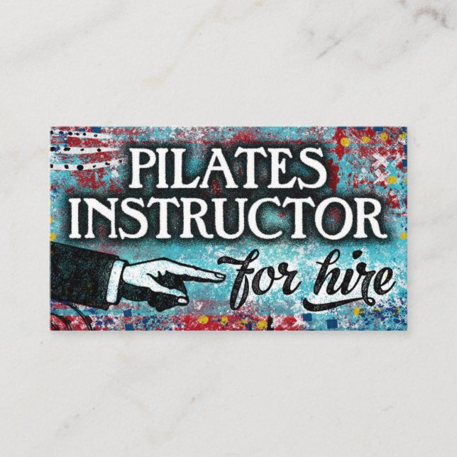 Instructeur Pilates Pour Location Cartes de visite (Devant)