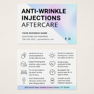 Instruction de carte anti-Wrinkle