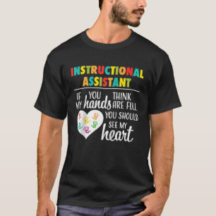 Instructional Assistant Cute Heart Appreciation Ra T-Shirt