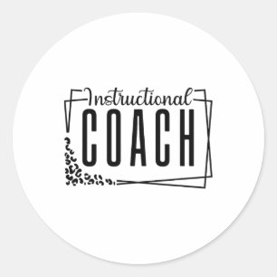 Instructional Coach Back To School Matching Group Classic Round Sticker