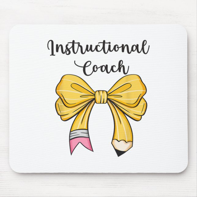 Instructional Coach Funny Back To School Worker Ap Mouse Pad (Front)