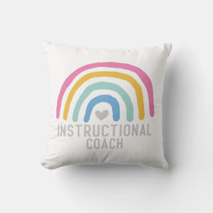 Instructional Coach: Rainbow of Learning Throw Pillow