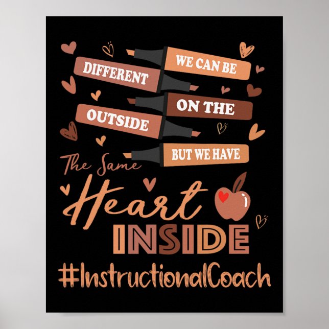 Instructional Coach We Can Be Different Black Hist Poster (Front)