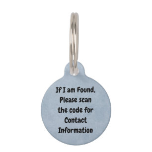 Instructions and QR Code   Blue Cat Pet ID Tag