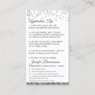 Instructions lips Application tips tricks makeup Business Card