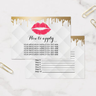 Instructions pour l'application de maquillage d'or