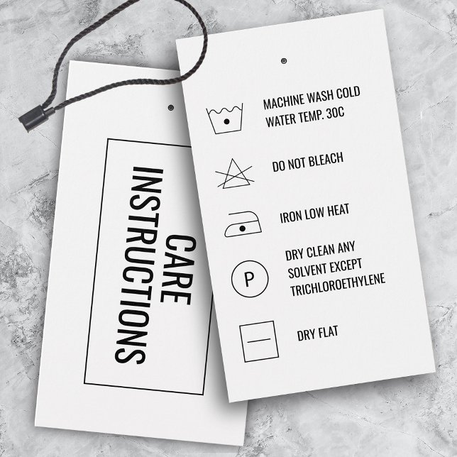 Instructions pour le nettoyage Carte d'étiquette H (Créateur téléchargé)