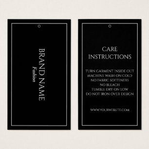 Instructions simples pour le Black Care Hang Tags