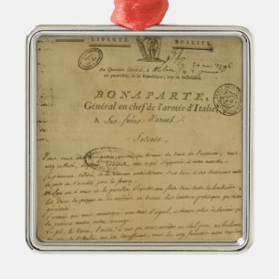 Instructions to soldiers issued by Napoleon Metal Ornament