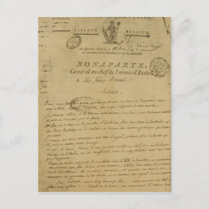 Instructions to soldiers issued by Napoleon Postcard