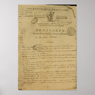 Instructions to soldiers issued by Napoleon Poster