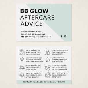 Instructions turquoises pour le visage brillant BB