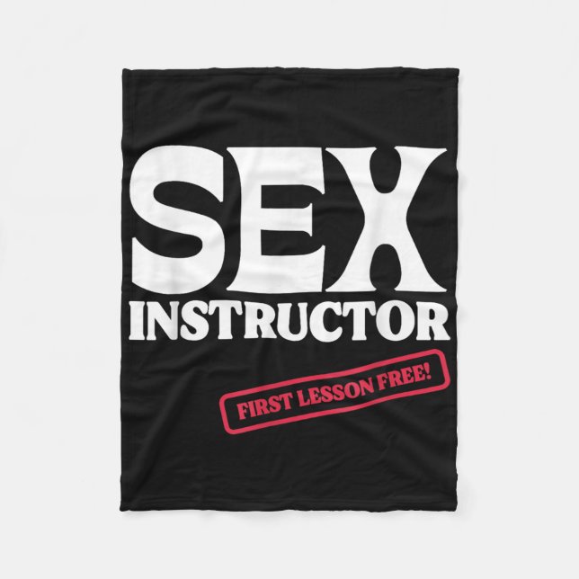 Instructor First Lesson Free! Bachelorette Party  Fleece Blanket (Front)